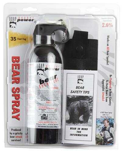 UDAP 18CP Super Magnum Bear Spray With Chest Holster 13.4Oz/380G Up To 35 Ft Black