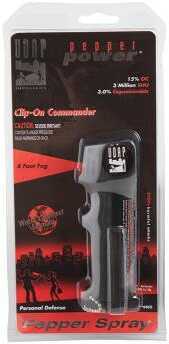 UDAP 4Co Commander Clip On Pepper Spray .7Oz/20G 8 Feet Fog 3% Mc Black