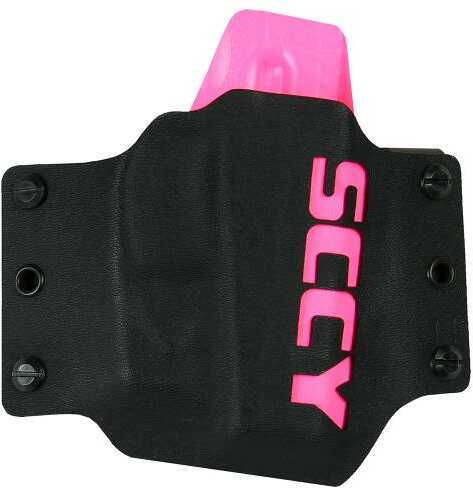 SSCY J4 Tactical Holster With Vertical Logo CPX-1/CPX-2 OWB Belt RH Kydex Black Pink Liner Model SC1011