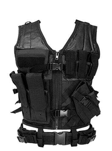 NCStar CTVL2916B Tactical Vest Black XL-XXL Tough PVC/Mesh Webbing