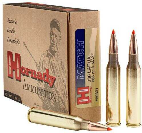 338 Lapua Mag 285 Grain Ballistic Tip 20 Rounds Hornady Ammunition Magnum