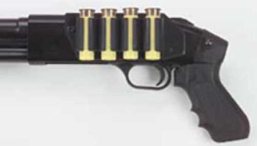TacStar 1081168 4 Shot SideSaddle 12 Gauge Remington 870/1100/11-87 Black Polymer with Aluminum Plating