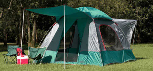 Tex Sport The Lodge Square Dome Tent 10 X 86" H - Sleeps 5 Can Stand Alone Or Attach Easily To Back Of