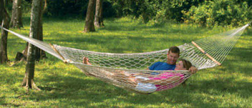 Tex Sport St Tropez Hammock 132" X 48" Total Size - 80" Bed Weight Limit 350 Lbs 10mm Cotton ropes With F