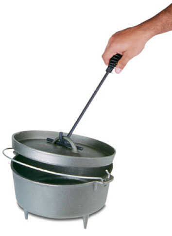 Tex Sport 15" Dutch Oven Lid Lifter Constructed Of Durable Steel - Works With Any Slotted Handle Lid