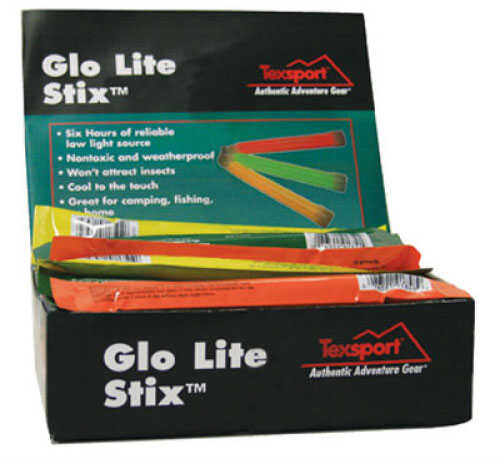 Tex Sport Glo Lite Stix Assortment 8 Orange Green & Yellow In Counter Display Box - Six hours Of Reliable Low lig