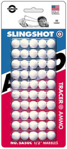 1/2" White Tracer Marbles 50 Count - reflects The Light rays Back To Your Eyes Best Helping