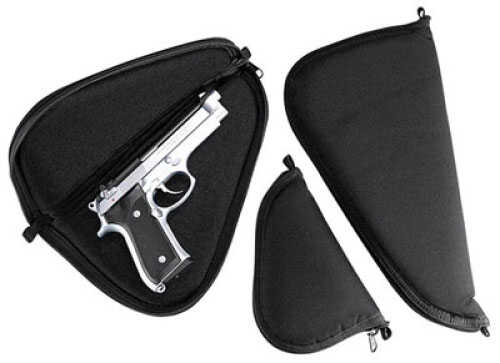 Uncle Mikes Pistol Rug - Black Large 6"-7.5" Barrel Revolvers Rugged Padded Case Zip Open On Two Sides To Lie
