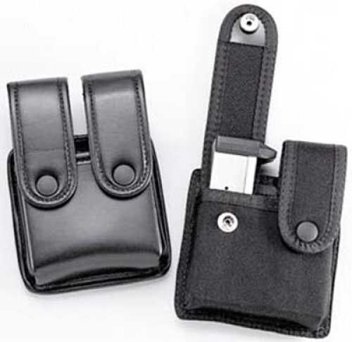 Uncle Mikes Fitted Pistol Mag Case With Protective Insert - Flap Kodra Divided For Large Frame Glock & HK Mags