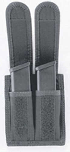 Uncle Mikes Blk Dbl Mag Pouch w/Velcro Closure-img-0