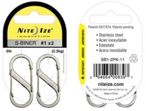 Nite Ize S-Biners Size 1 Stainless 2 Pack