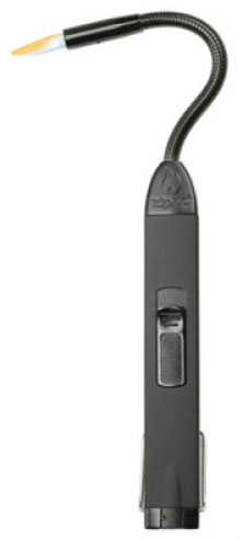 Flexible Neck Utility Lighter Unfilled - Rubberized Flat Black Allows You To Choose The Angle Need