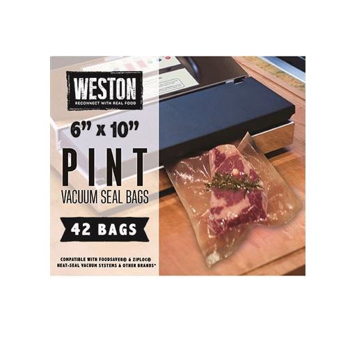 Weston Pint 6"X10" Vacuum Sealer Bags 42 Count
