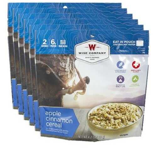 Wise Foods RW05-008 Outdoor Kit Appalachian Apple Cinnamon Cereal Breakfast Entree 6 Per Case 2.5 Servings