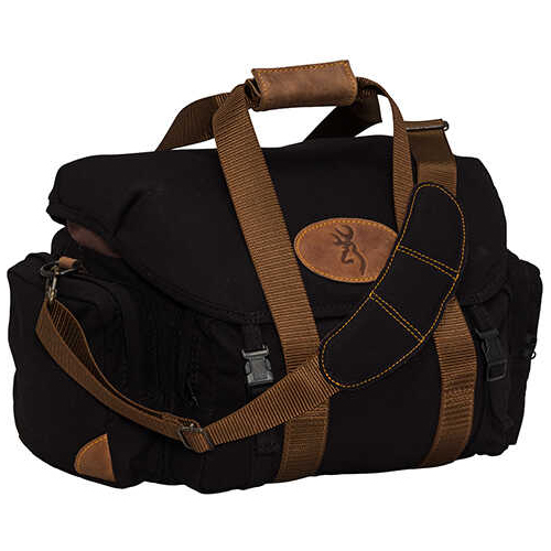 Browning Lona Convas/ Leather Range Bag in Black/Brown