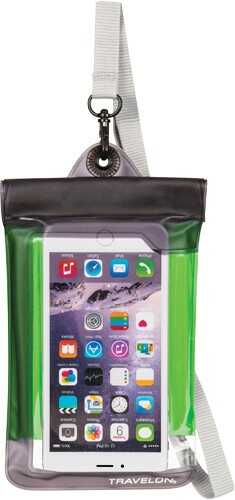 Travelon Waterproof Smart Phone/Camera Pouch Green Md: 12505450
