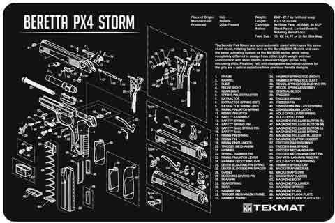 TEKMAT Armorers Bench Mat 11"X17" Beretta PX4 Pist-img-0
