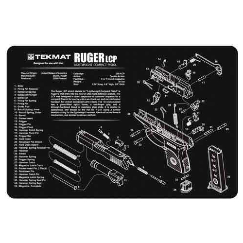 TEKMAT Armorers Bench Mat 11"X17" Ruger® LCP Pistol
