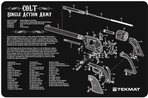 TEKMAT Armorers Bench Mat 11"X17" Colt SA Army