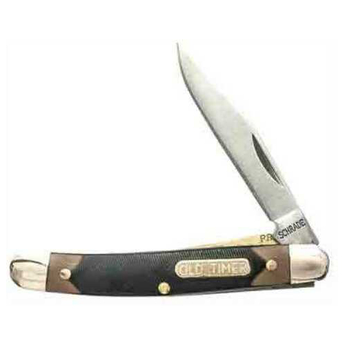 Old Timer 18OT Schrade Mitey 2" 7Cr17 Stainless Steel Clip Point Synthetic Brown