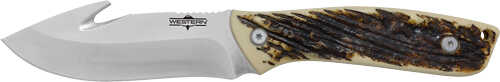 CAMILLUS Western CROSSTRAIL Gut Hook 4.25" SS Blade Antler
