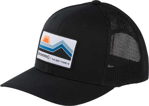 Browning Cap Butte 110 Mesh Back Woven Patch Black-img-0