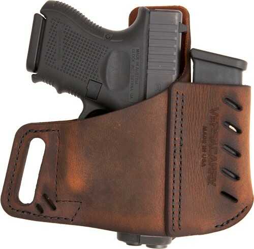 Versacarry 62101 Commander Distressed Brown Buffalo Leather OWB Fits Glock Right Hand Size 1