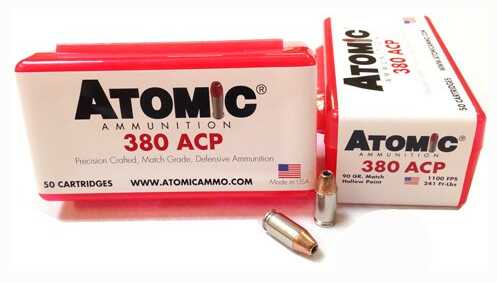 380 ACP 90 Grain Hollow Point 50 Rounds Atomic Ammunition
