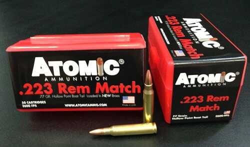223 Rem 77 Grain Hollow Point 20 Rounds Atomic Ammunition Remington