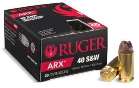 40 S&W 107 Grain Full Metal Jacket 20 Rounds Ruger Ammunition
