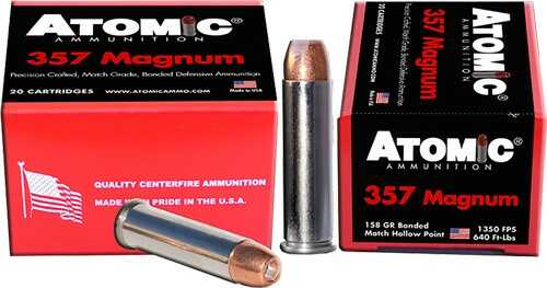 357 Mag 158 Grain Hollow Point 20 Rounds Atomic Ammunition Magnum