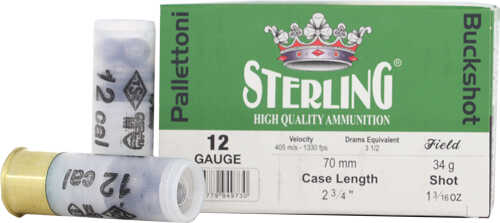 Sterling Big Game 12Ga 2.75" 00 Buck 9 Pellets 10Rd 20Bx/Cs