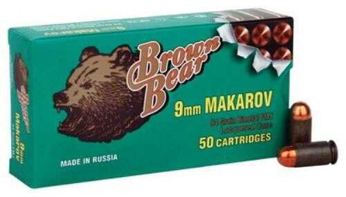 9mm Makarov 94 Grain Full Metal Jacket 50 Rounds Brown Bear Ammunition