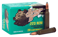 223 Rem 62 Grain Soft Point 20 Rounds BEAR Ammunition 223 Remington