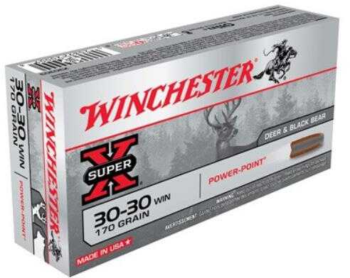 Winchester Super-X Power Point Rifle Ammunition .30-30 Win 170 Gr PSP 2200 Fps - 20/Box