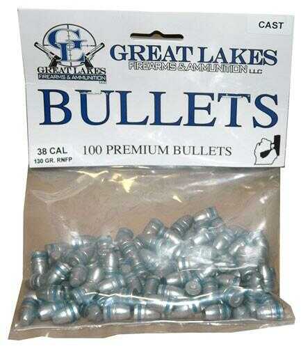 Great LAKES Bullets .38/.357 .358 130Gr. Lead-RNFP 100CT