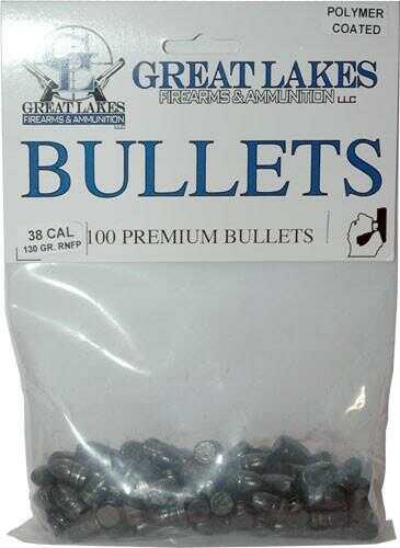 Great LAKES Bullets .38/.357 .358 130 Grains Lead-RNFP Poly 100
