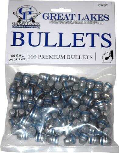Great LAKES Bullets .44 Cal. .430 200Gr. Lead-RNFP 100CT