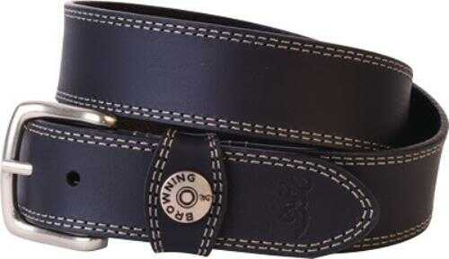 Browning Leather Belt 44" Black W/Shotshell Head On Loop