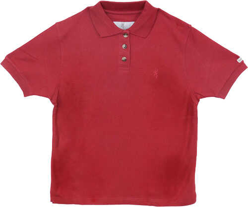 BROWNING SPECIAL PURCHASE WOMEN'S SS Sleeve Buck Mark Polo Small Earth Red