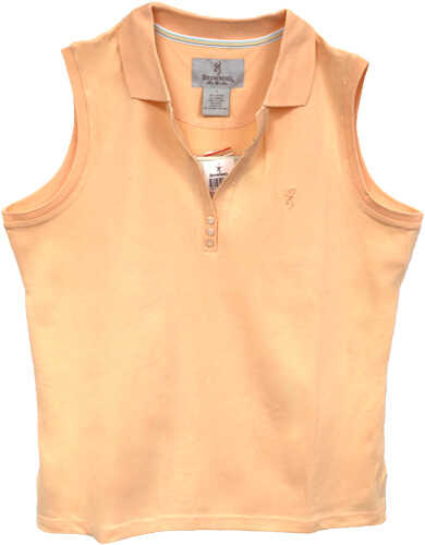 BROWNING SPECIAL PURCHASE WOMEN'S Sleeveless Polo X-Large Peach