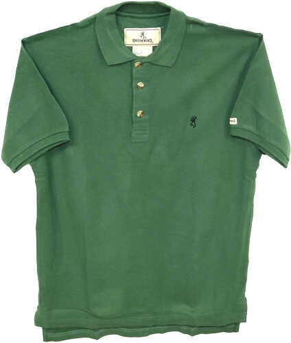 BROWNING SPECIAL PURCHASE Jr. Short Sleeve Buck Mark Polo Jr. Small Forest Green