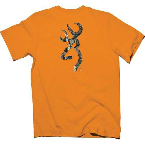 Browning Mens Buckmark Logo T Shirt Cotton Orange S