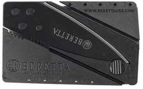 Beretta USA CCKNIFE Credit Card Knife 2.5" Stainless Steel Black Drop Point Polymer