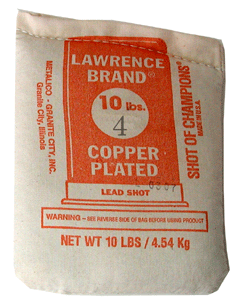 Lawrence Copper Plated Lead Shot #4 10Lbs. Per Bag