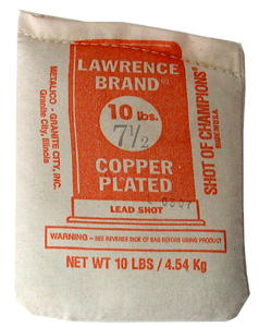 Lawrence Copper Plated Lead Shot #7.5 10Lbs. Per Bag