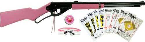 Daisy Carbine 1998 Air Rifle Kit Lever .177 BB Pink Wood Stock With BB/Glasses/Targets 4998