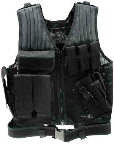 DRAGO Fast Draw TAC Vest Black 3 Pistol And 3 M4 Mag Pouches