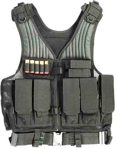 DRAGO First Strike TAC Vest Bl Quick Access 7 Mag Pouches