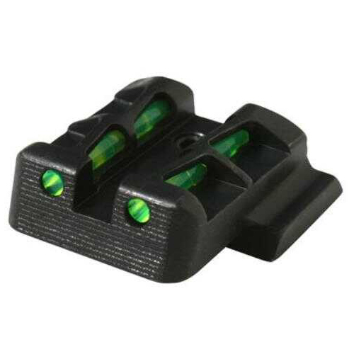 HiViz Litewave Rear Sight For Glock .45 ACP /.45GAP/10mm, Red/Green/Black Md: GLLW19